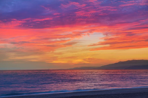 Almeria Cabo de Gata pôr do sol no Mediterrâneo — Fotografia de Stock