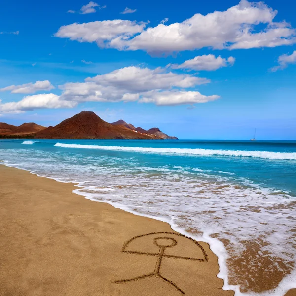 Almeria Playa Genoveses plaży Cabo de Gata — Zdjęcie stockowe