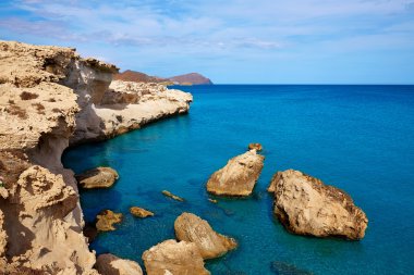 Almeria Cabo de Gata Los Escullos beach İspanya