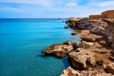Almeria Cabo de Gata Los Escullos beach İspanya