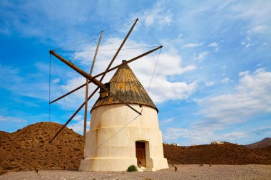 Almeria Molino de los Genoveses İspanya yel değirmeni