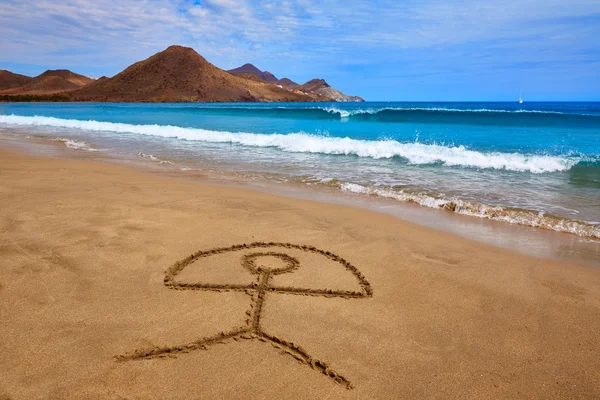 Almeria Playa Genoveses pláže Cabo de Gata — Stock fotografie