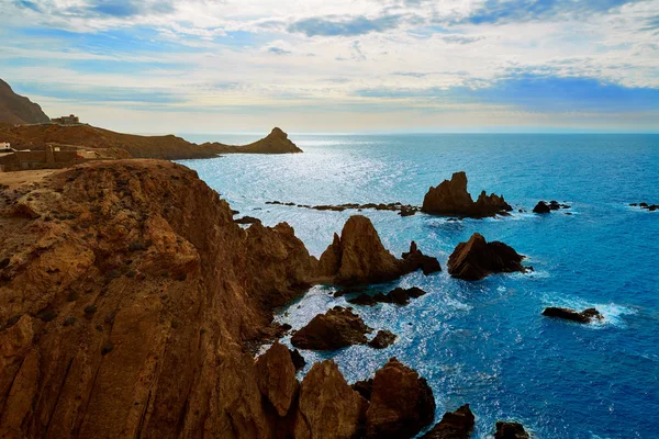 阿尔梅里亚 Cabo de Gata las Sirenas 点岩石 — 图库照片