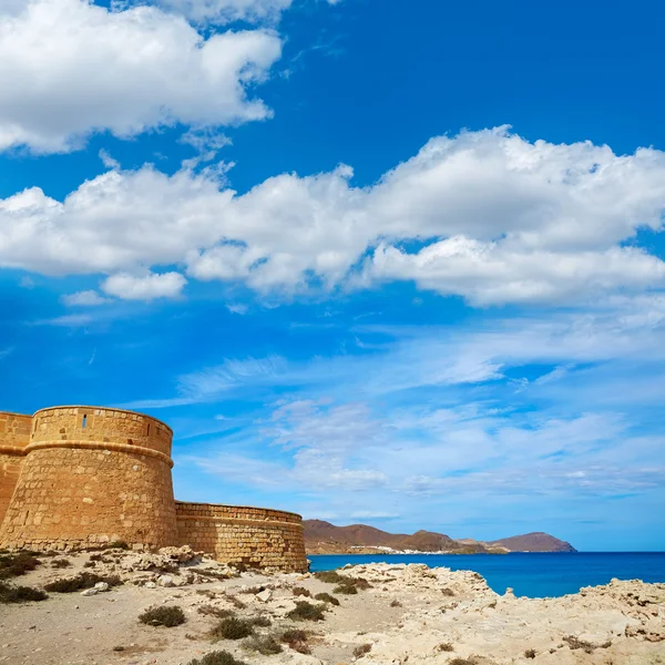 Αλμερία Cabo de Gata φρούριο παραλία Los Εσκούγιος — Φωτογραφία Αρχείου