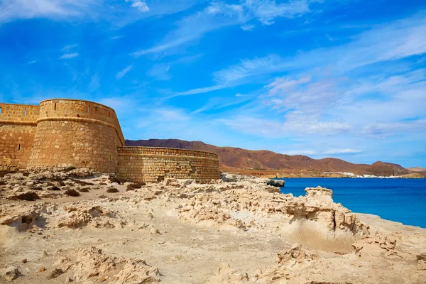 Almeria Cabo de Gata pevnosti Los Escullos beach — Stock fotografie