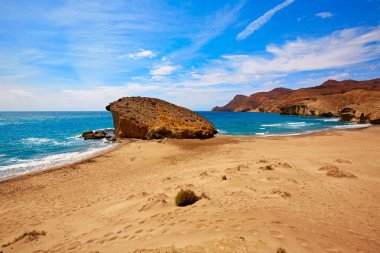 Almeria Playa del Monsul beach at Cabo de Gata clipart