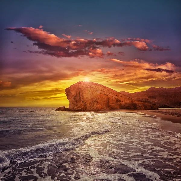 Almeria Playa del Monsul beach Cabo de Gata — Stock Photo, Image