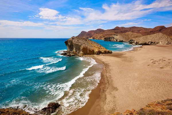 Praia de Almeria Playa del Monsul em Cabo de Gata — Fotografia de Stock