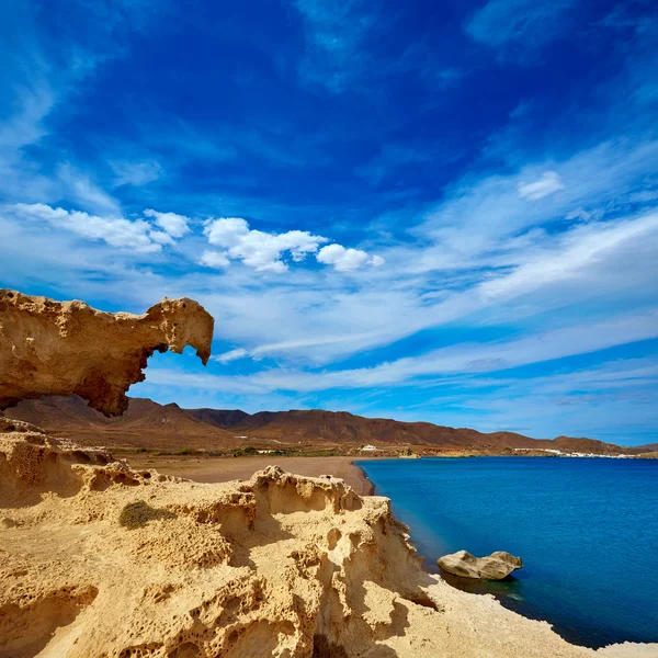 Spiaggia di Almeria Cabo de Gata Playa del Arco arch — Foto Stock