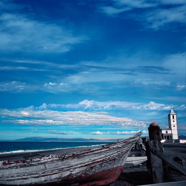 Cabo de Gata na igreja de San Miguel Beach Salinas — Fotografia de Stock