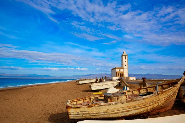 Cabo de Gata w kościele San Miguel Beach Salinas — Zdjęcie stockowe