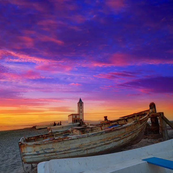 Cabo de Gata na igreja de San Miguel Beach Salinas — Fotografia de Stock