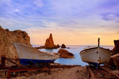 Almeria Cabo de Gata las Sirenas sunsets in spain clipart