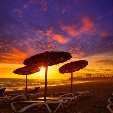 Almeria Cabo de Gata günbatımı Retamar Beach