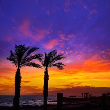 Almeria Cabo de Gata günbatımı Retamar Beach