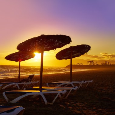 Almeria Cabo de Gata günbatımı Retamar Beach