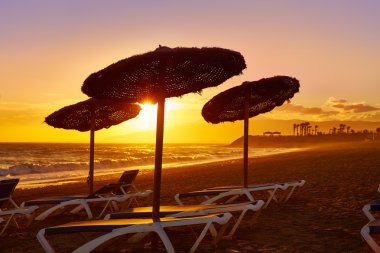 Almeria Cabo de Gata günbatımı Retamar Beach