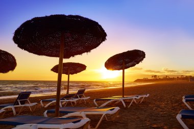 Almeria Cabo de Gata günbatımı Retamar Beach