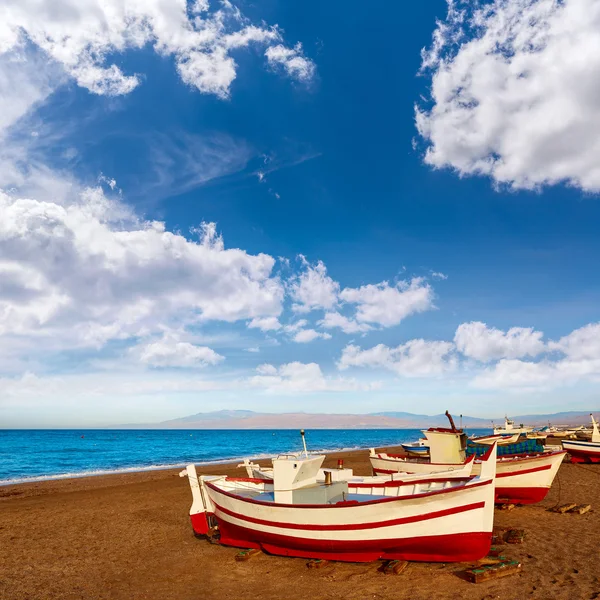 Αλμερία Cabo de Gata San Miguel παραλία βάρκες — Φωτογραφία Αρχείου
