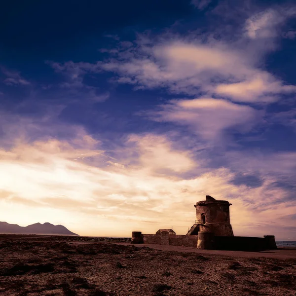 Torre Almería Cabo de Gata Torreón en San Miguel — Foto de Stock