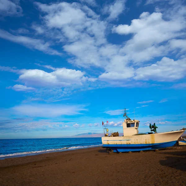 Almeria Cabo de Gata San Miguel beach boats — Stock Photo, Image