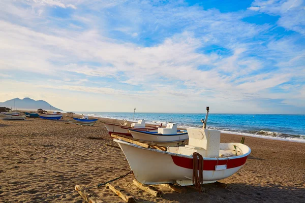 Almeria Cabo de Gata San Miguel strand boten — Stockfoto