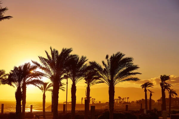 Atardecer en Almería Cabo de Gata en la playa de Retamar — Foto de Stock