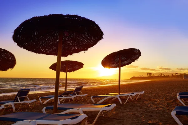 Almeria Cabo de Gata sunset in Retamar beach — Stock Photo, Image