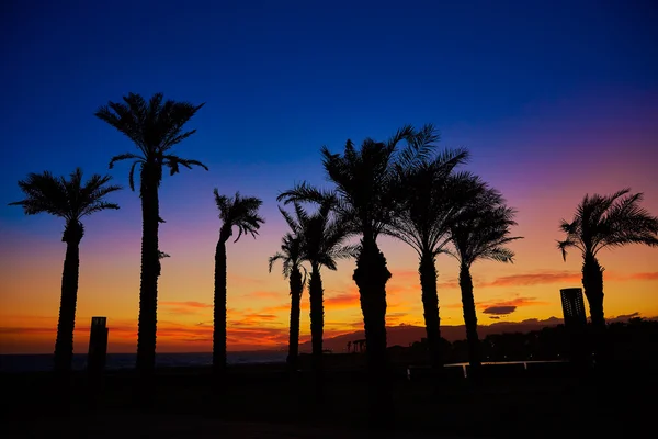 Almeria Cabo de Gata coucher de soleil sur la plage de Retamar — Photo