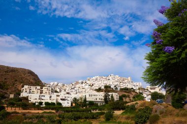 Mojacar Almeria Köyü manzarası İspanya içinde