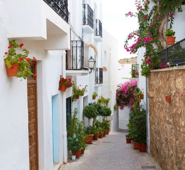 Mojacar Almeria white Mediterranean village Spain clipart