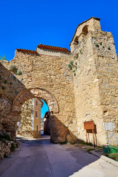 Canete cuenca puerta de la virgen duvar İspanya — Stok fotoğraf