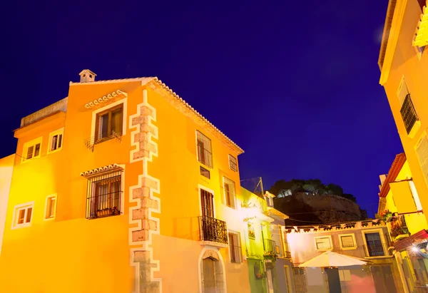 Denia old village sunset dusk in Alicante Spain — Stock Photo, Image