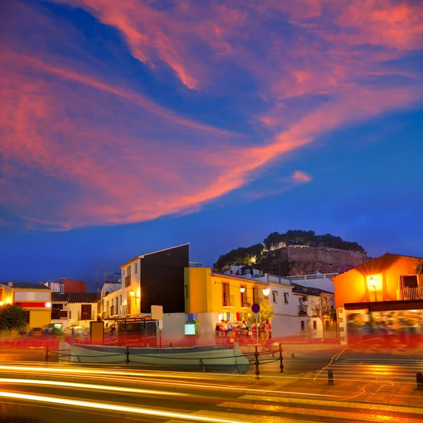 Denia Köyü günbatımı alicante İspanya — Stok fotoğraf