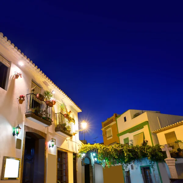 Denia antiguo atardecer del pueblo en Alicante España — Foto de Stock