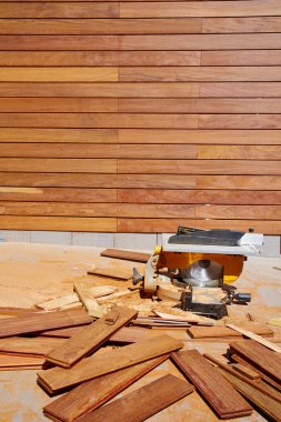 IPE ahşap çit yükleme marangoz tablo gördüm