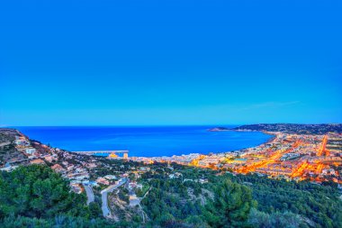 Javea xabia hava manzarası günbatımı Alicante