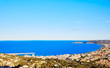 Javea xabia hava manzarası ile liman Alicante