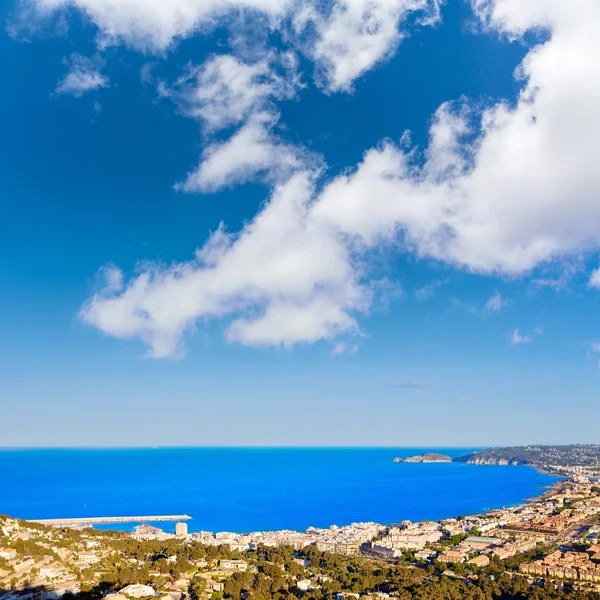 Javea xabia antenne skyline mit hafen in alicante — Stockfoto