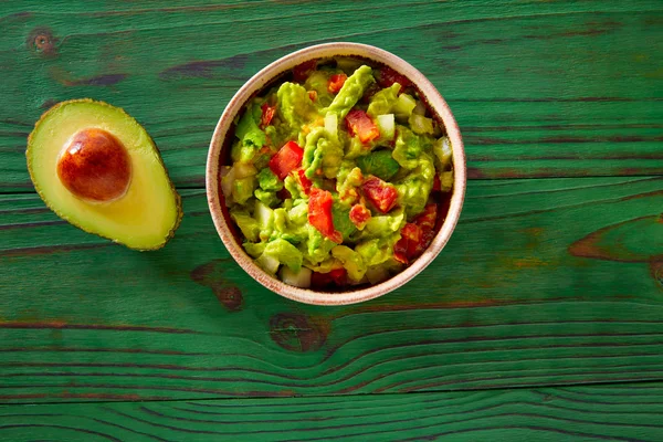 Guacamole avokádový a rajčat Mexičan — Stock fotografie