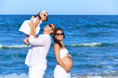 Aile Plajı hamile anne üzerinde