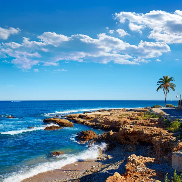 Spiaggia di Denia Las Rotas Rotes ad Alicante Mediterraneo — Foto Stock