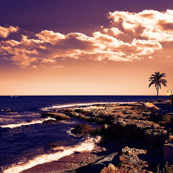 Denia Las Rotas Rotes strand in Alicante Middellandse Zee — Stockfoto