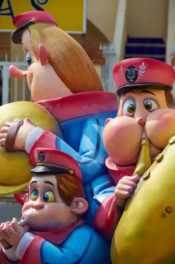 Fallas fest rakamlar Valencia geleneksel İspanya