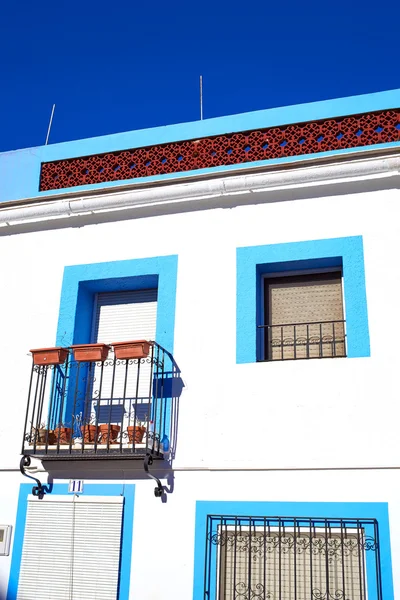 Denia Village mediterranean facades in Alicante — Stock Photo, Image