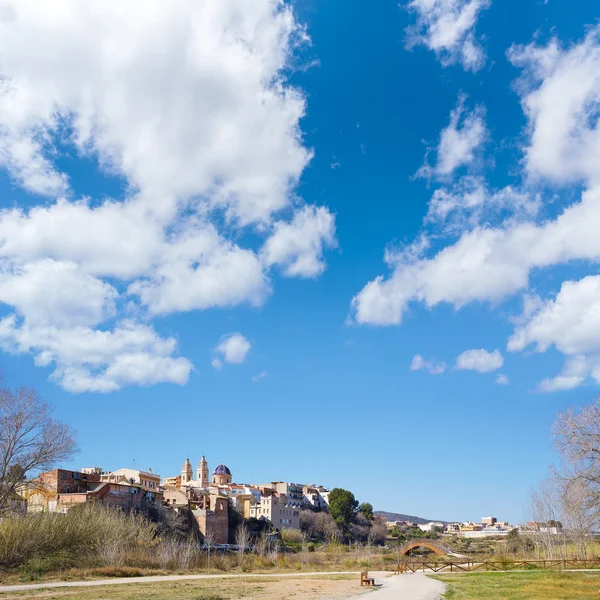 Ribarroja в Valencia parc de Turia горизонт — стокове фото