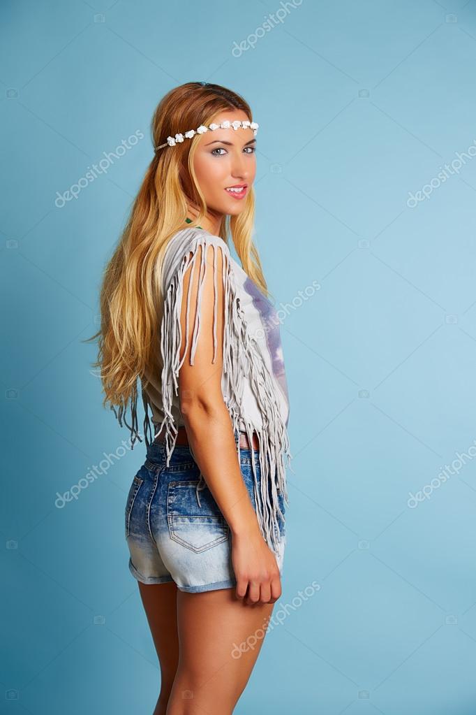 Blonde long hair shorts doctor