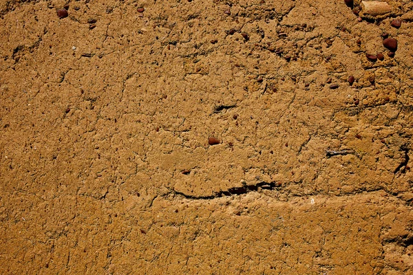 Way of saint James adobe mud walls at Palencia — Stock Photo, Image