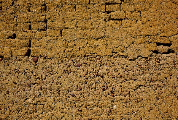 Way of saint James adobe mud walls at Palencia — Stock Photo, Image