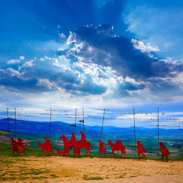 The way of Saint James Alto del Perdon Navarra — Stock Photo